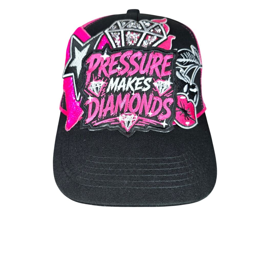 ⭐️Pressure Makes Diamonds Hot Pink Neon Trucker Hat